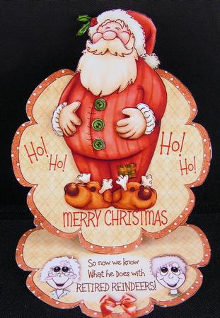 Santa's Slippers - Flower Easel Card or Topper by Melanie Brewin
