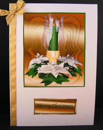 Green Christmas Candle Pyramage by Melanie Brewin