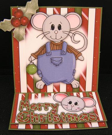 Brand New Christmas Mice 5 Minute Easel Card by Melanie Brewin