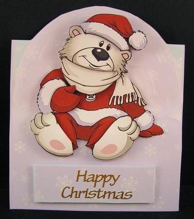 Over the Edge Decoupage Christmas Card by Melanie Brewin