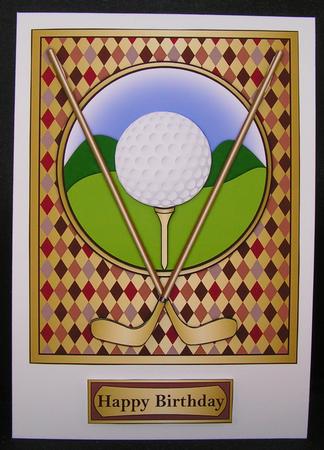 Happy Golfing Decoupage by Melanie Brewin