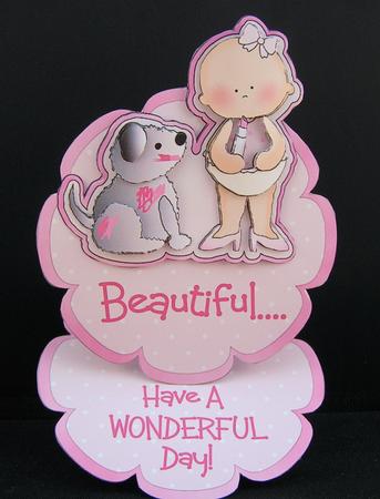Beautiful -  Flower Easel Card or Topper by Melanie Brewin