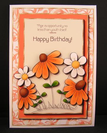 Opportunity of Age Card Topper by Melanie Brewin