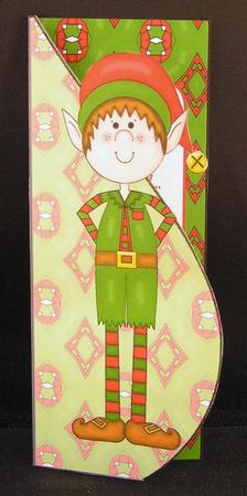 Christmas Elf Tear Drop Card by Melanie Brewin