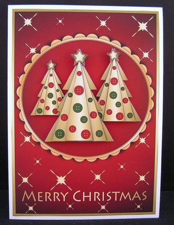 Buttons Christmas Trees Ii by Melanie Brewin