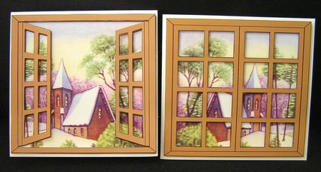 Christmas Window Scene Toppers by Melanie Brewin