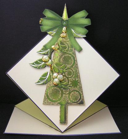 Christmas Tree Pop Up Spring Card by Melanie Brewin