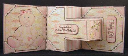 Cute New Baby Girl T-step Tri Fold by Melanie Brewin