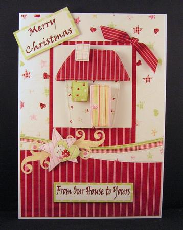 From Our House to Yours Christmas Decoupage Card by Melanie Brewin
