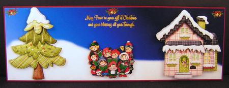 Christmas Peace Dl Card with Decoupage by Melanie Brewin