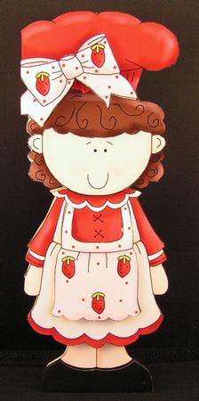 Strawberry Girl Shaped Card by Melanie Brewin