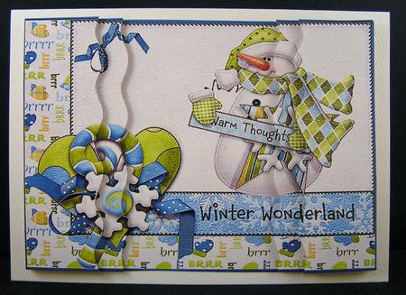 Winter Wonderland Wavey Edge Stacker Card by Melanie Brewin