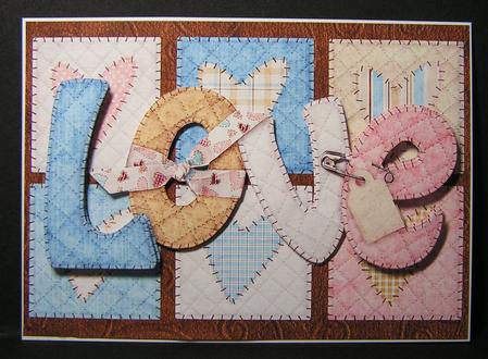 Love! Decoupage Card Front by Melanie Brewin