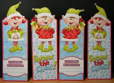Santa'a Elves Bookmarks Blue by Melanie Brewin