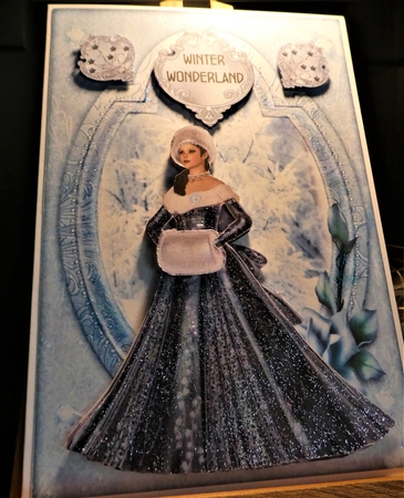 Christmas Princess - A5 card front with decoupage by MELLONIE-DAWN ADAMS