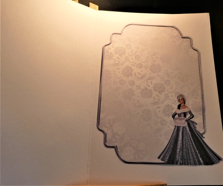 Christmas Princess - A5 card front with decoupage by MELLONIE-DAWN ADAMS