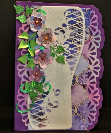 Flourishes and flowers card by MELLONIE-DAWN ADAMS