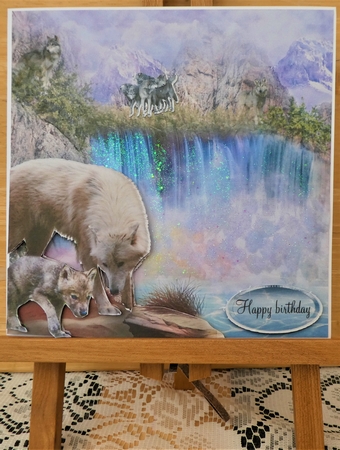 wolves at the falls by MELLONIE-DAWN ADAMS