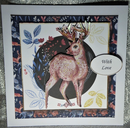 Gorgeous Woodlands Folk Art - Stag 8x8 by MELLONIE-DAWN ADAMS
