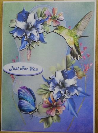 Spring Hummer Topper with Decoupage by MELLONIE-DAWN ADAMS