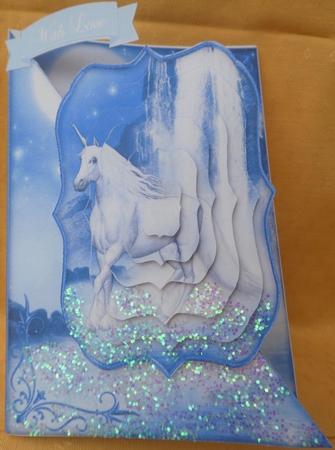 Fantasy Unicorn A5 Corner Card & Decoupage Mini Kit by MELLONIE-DAWN ADAMS