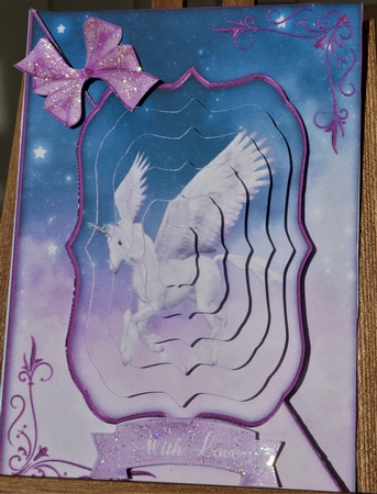 Fantasy Unicorn A5 Corner Card & Decoupage Mini Kit by MELLONIE-DAWN ADAMS