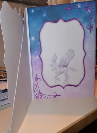 Fantasy Unicorn A5 Corner Card & Decoupage Mini Kit by MELLONIE-DAWN ADAMS