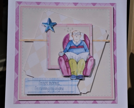 PS151 Birthday or Fathers Day Snoring Man  by MELLONIE-DAWN ADAMS