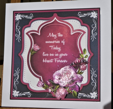 Pastel Roses Card Topper by MELLONIE-DAWN ADAMS