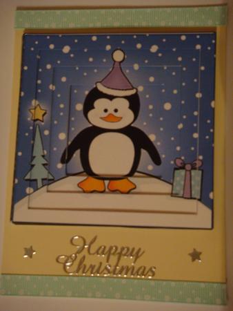Cute Christmas Penguin Tunnel Topper by stacey morris