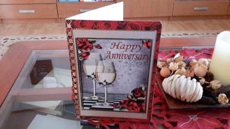 Red Roses and Champagne for a Anniversary A4 by Michael Hook