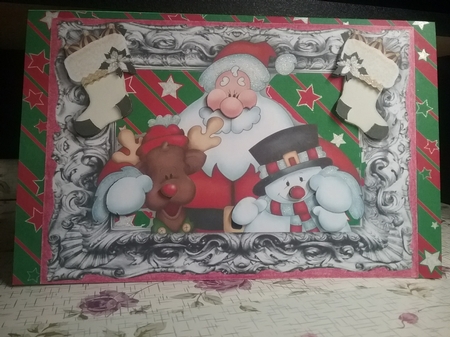 Santa with Friends, Teddies and Toys Toppers by Misha Saillant