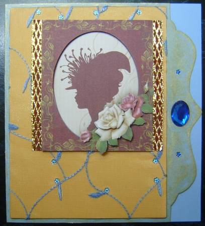Vintage Lady Rose Silhouette Decoupage by Micheline Saillant