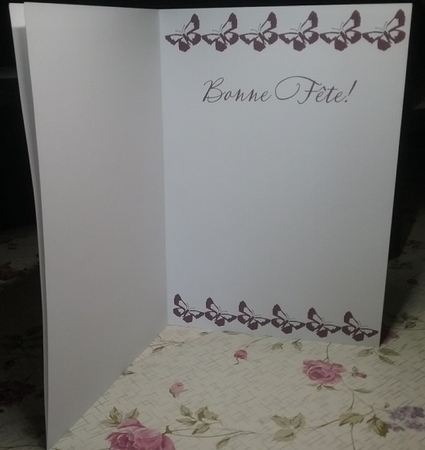 Lilac Floral Pyramid Card Front by Misha Saillant