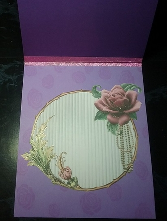Vintage Roses - 6 x 6 inch card front with decoupage. by Misha Saillant