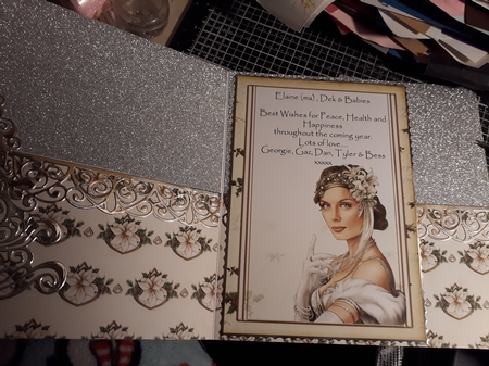 Art Deco Lady Christmas Athena Silver 4 Sheet Mini Kit by Michelle Bee