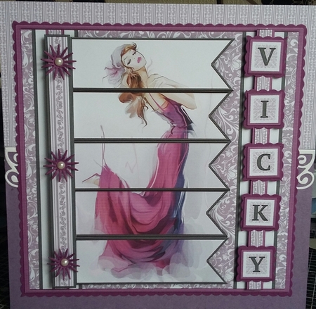 ELEGANT LADY PINK 7.5 Alphabet and Age Quick Card Kit Create Any Name by Michelle Bee