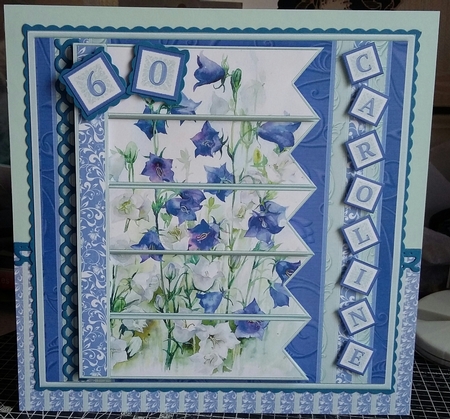 BLUE FLORAL BELLS 7.5 Alphabet and Age Quick Card Kit Create Any Name by Michelle Bee