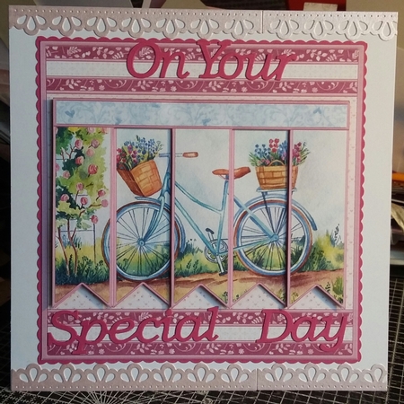 LADIES BICYCLE ENJOY THE RIDE 7.5 Alphabet and Age Quick Card Kit Create Any Name by Michelle Bee