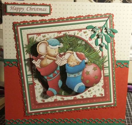 HAVE YOURSELF A MERRY MICEY CHRISTMAS 8x8 Decoupage & Insert Mini Kit by Michelle Bee