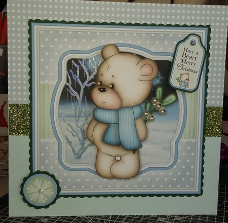 Barclay Bear With Mistletoe Mini Kit by Michelle Bee