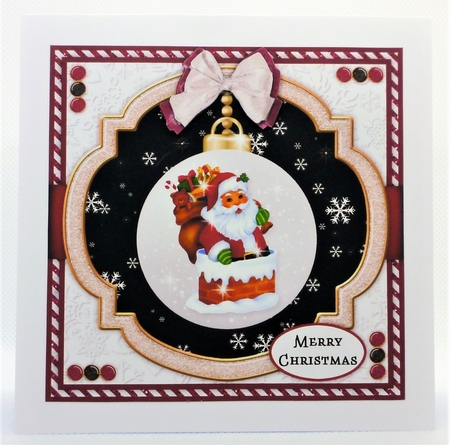 Santa Bauble2 Quick Card by Michelle Chivers