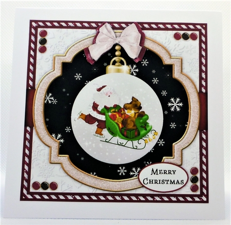 Santa Bauble6 Quick Card by Michelle Chivers
