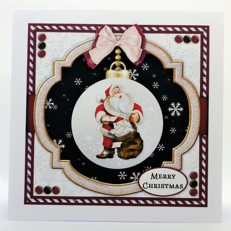 Santa Bauble7 Quick Card by Michelle Chivers