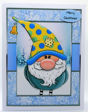 Santas Little Helper in a Blue & Yellow Hat  by Michelle Chivers