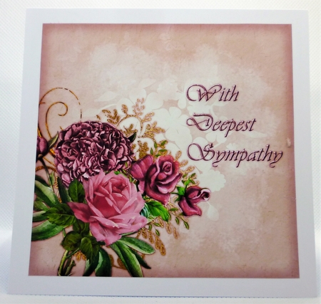 Insert Vintage Roses Sympathy 3 by Michelle Chivers