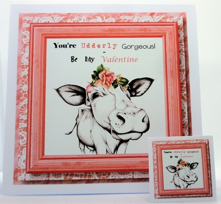 Udderly Gorgeous Valentine 8x8 by Michelle Chivers