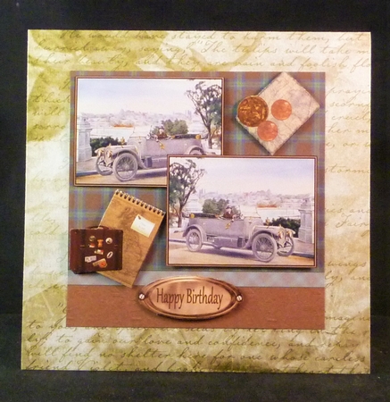 Crumpled Rose Mid Tea 8 Scrapbooking Papers Kit by Michelle Chivers