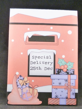 3D Christmas Postbox Gift Bag Mini Kit by Michelle Chivers