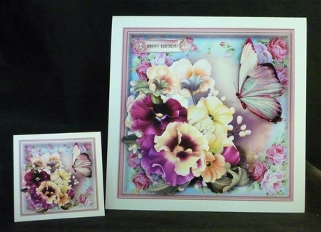 Pansy Posie Card Front Kit by Michelle Chivers